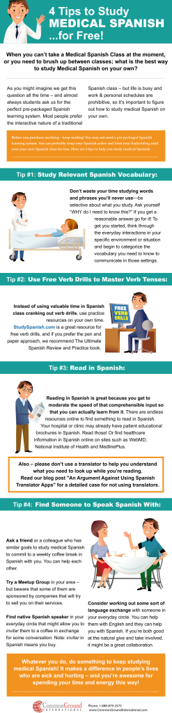 Tips to study Medical Spanish - Learn Spanish on your own for free!