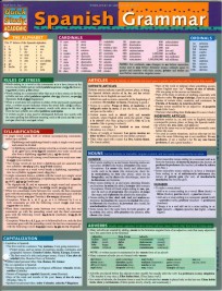 Spanish Grammar Quick Study Sheet