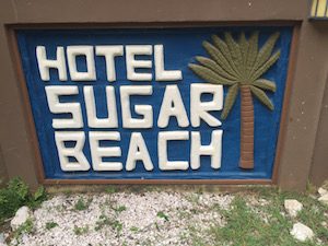 Hotel Sugar Beach Sign