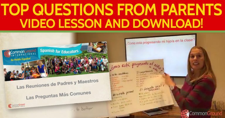 Spanish for Educators – Top Questions Teachers Get From Parents in ...