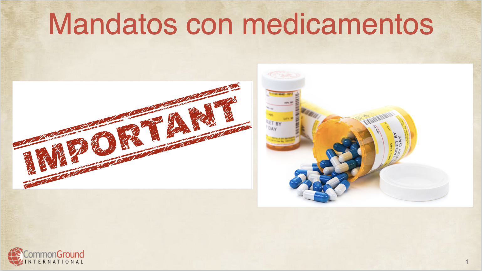 Commands and Medication Instructions in Spanish